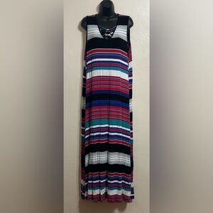 Spense Multicolor Striped Maxi Dress